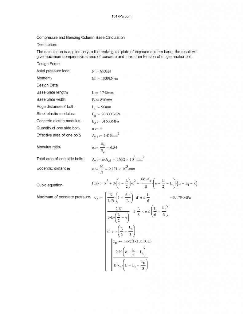 洋人学国标系列4-Column base anchor bolt calculation According to GB code